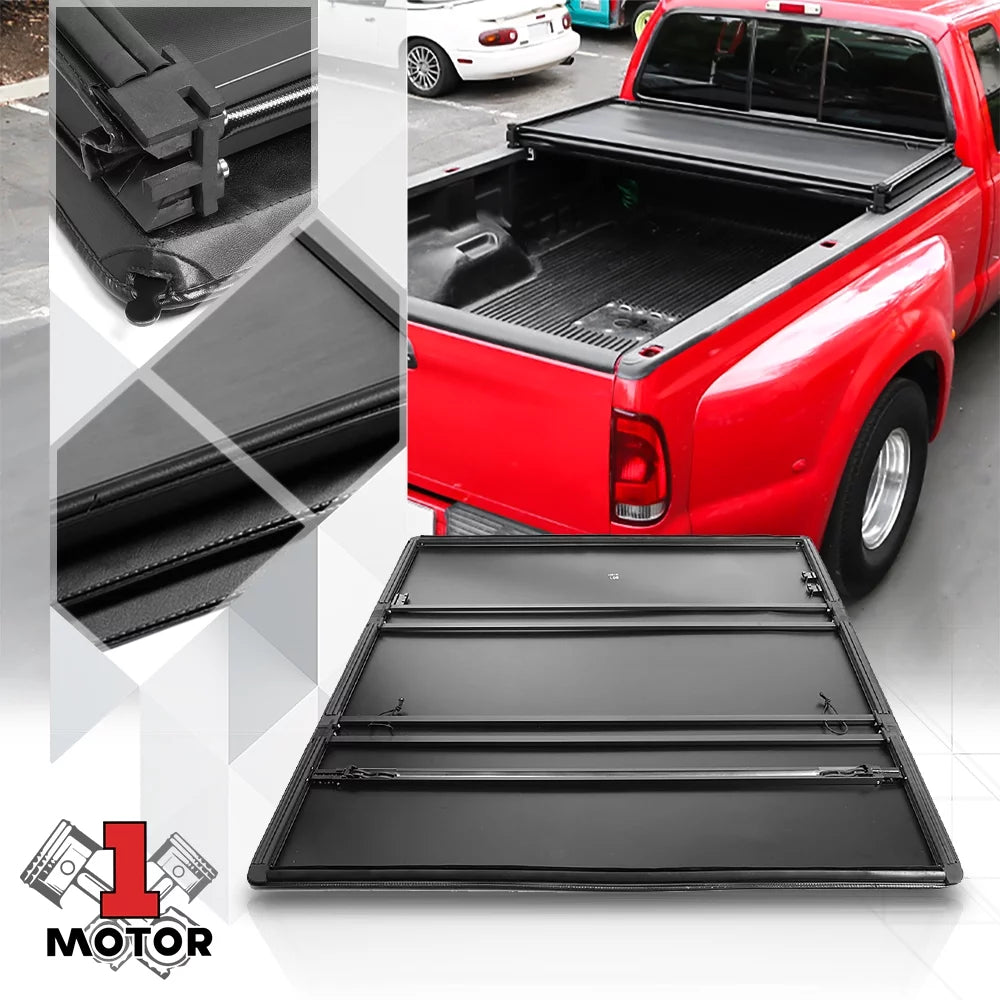 Short Bed Tonneau wrap 6.5Ft Soft Tri-Fold Fleetside for 02-09 Ram 1500/2500 Fits select: 2006-2008 DODGE RAM 1500, 2003-2009 DODGE RAM 2500