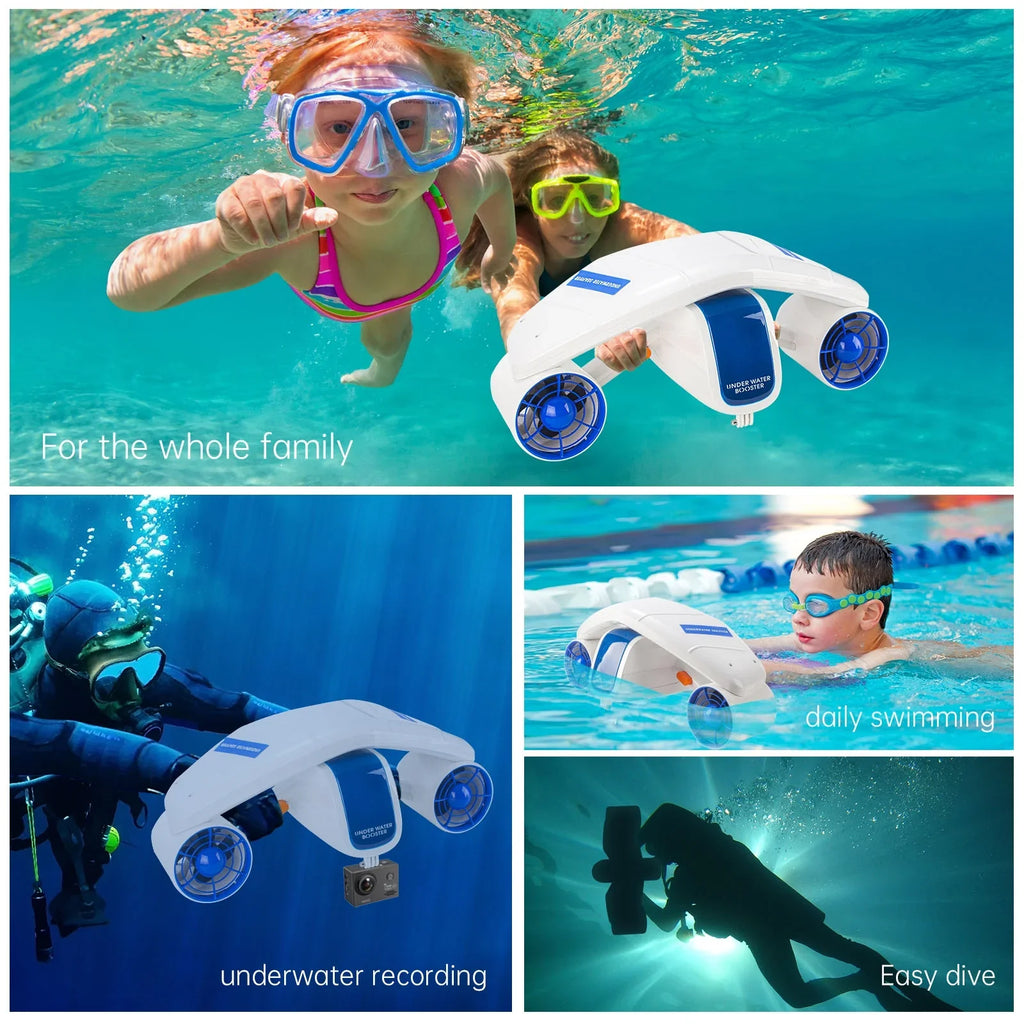Aibecy Enhance Your Diving Adventures with Andoer Electric Underwater Sea liquid Propeller Booster - 2 Speed Levels