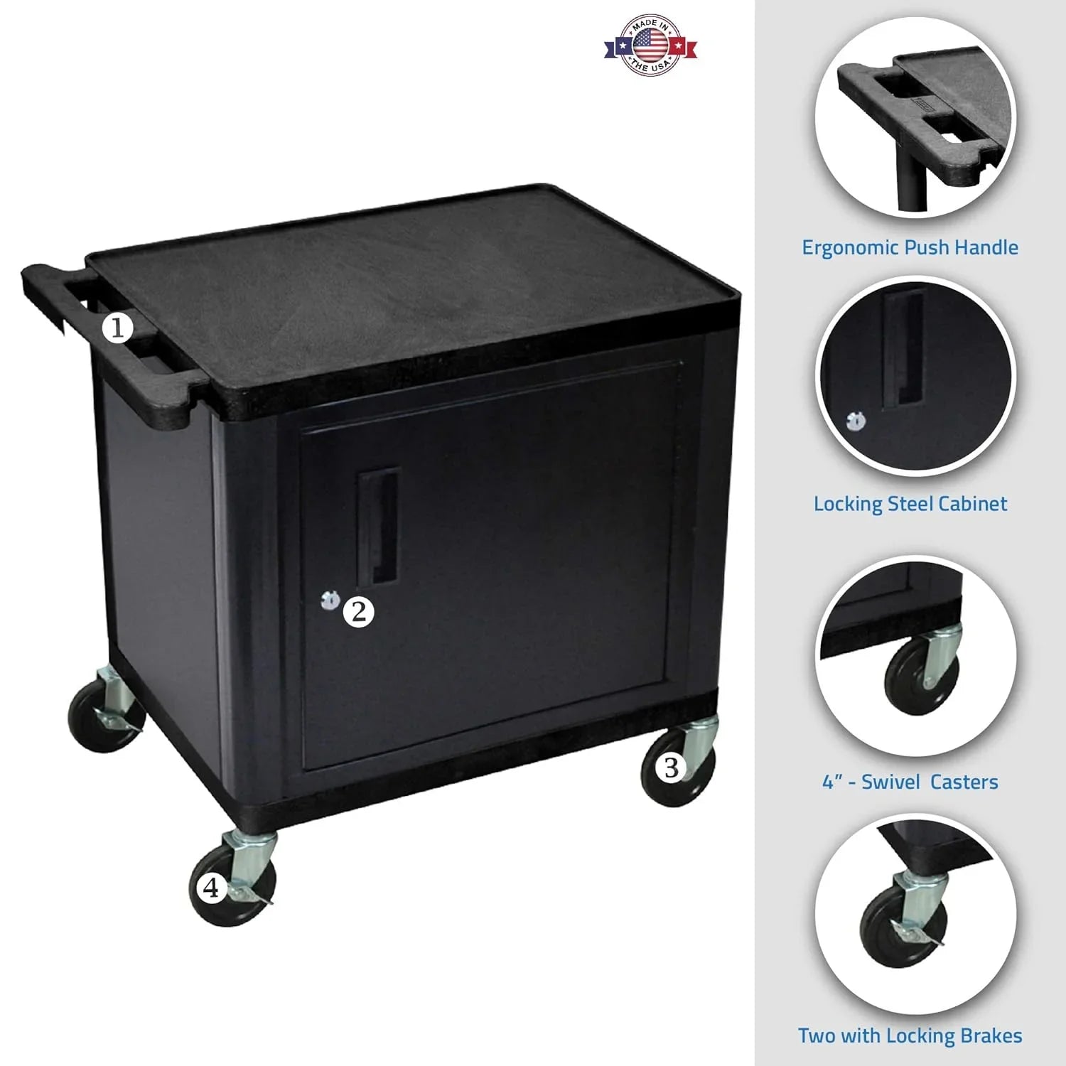 26"H AV Car - wo Shelves Cabine