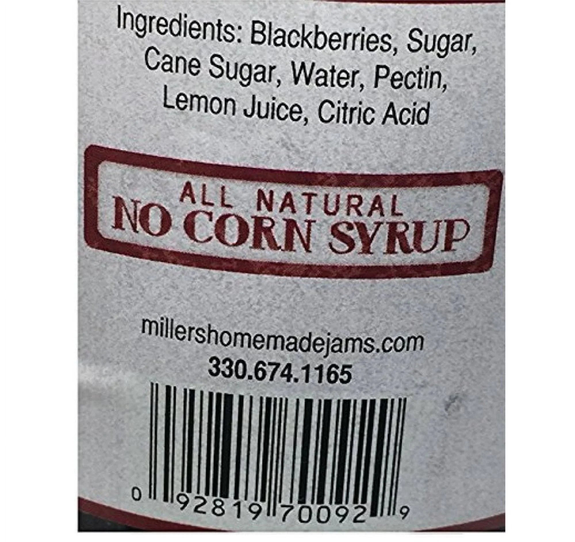 Miller's Blackberry Jam 12/9oz, 571416. (Price/Case)Mrs