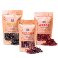 OLÉ RICO - Dried Chile Peppers 3 Pack Bundle (12 oz Total) - Ancho Chiles, Guajillo Chiles and Arbol Chiles - The Spicy Trio - outstanding For Mexican Recipes - Packaged In Resealable Bags