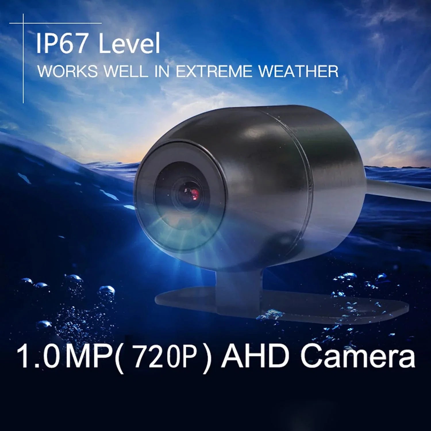 Motorcycle Camera with Recording Function Dash Cam Front and Rear 1MP AHD (720P) HD Camera 120° Wide Angle Motorcycle Accessories 1080P+720P Video Recording (Only Support 1 Channel 1080P)