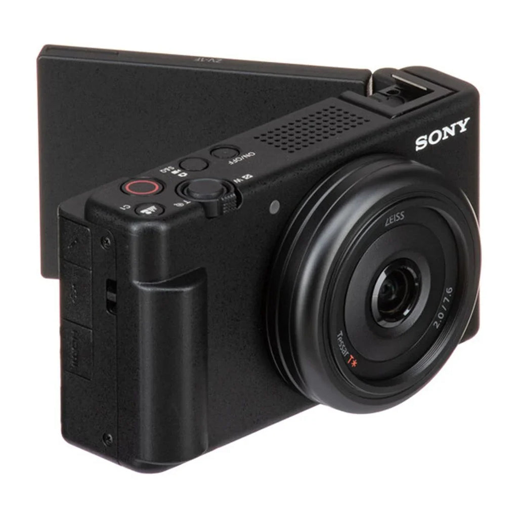 ZV-1F Vlogging Camera (Black) with SanDisk 32GB Memory Card + Tripod + ZeeTech Accessory Bundle
