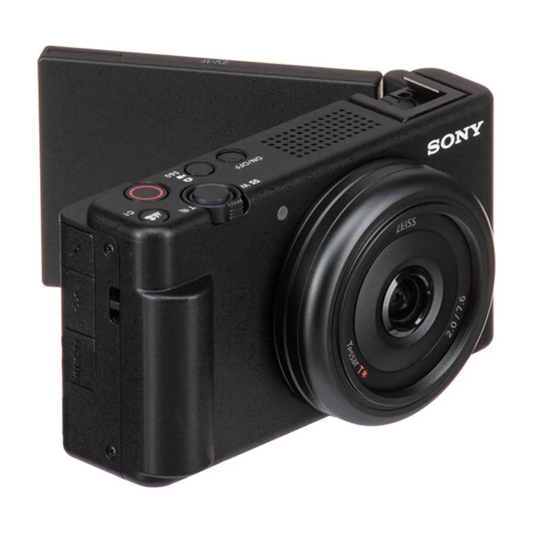 ZV-1F Vlogging Camera (Black) with SanDisk 32GB Memory Card + Tripod + ZeeTech Accessory Bundle