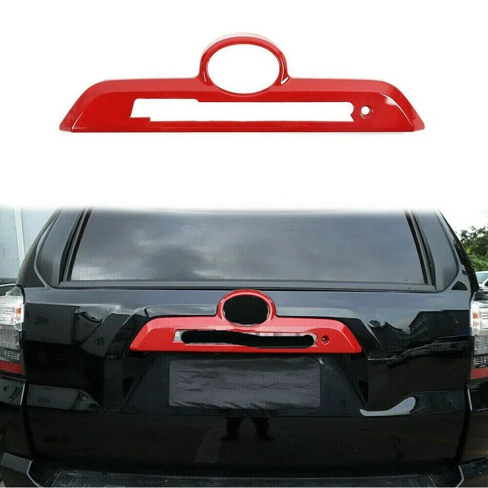 Teledu Red Rear Trunk Tailgate Handle Frame Decor shield Trim Bezels 4Runner