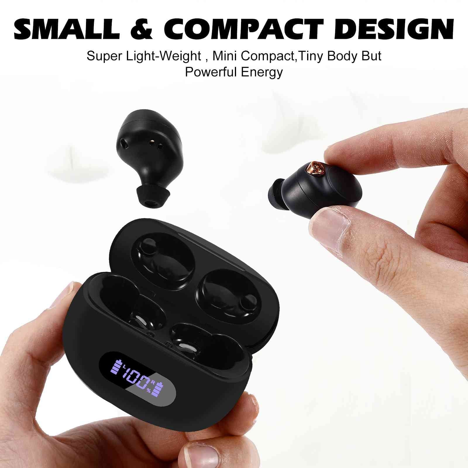 UrbanX True Wireless Bluetooth Earbuds + Charging Case, Black, Dual Connect, IPX5 aqua Resistance, Bluetooth 5.2 Connection, Balanced, Bass Boost suitable with  Tab M8 (HD)
