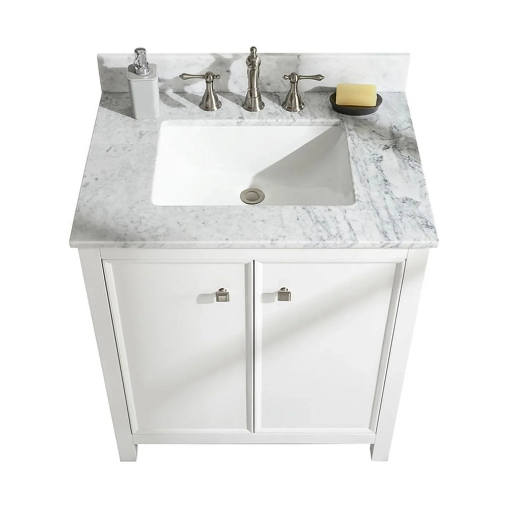 Legion Furniture 30" Contemporary MDF/Veneer Wood Sink Vanity Cabinet - White