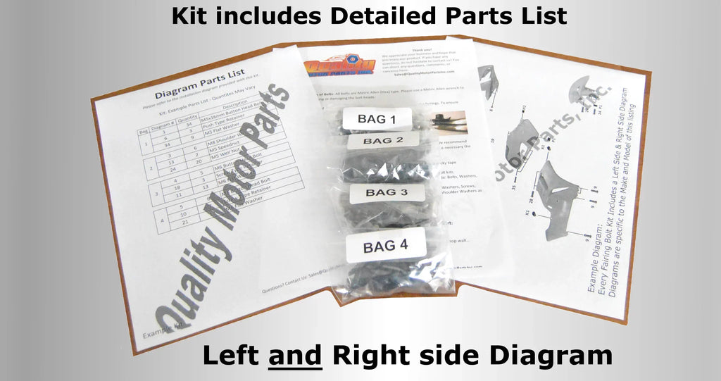 Bike Boltz Complete Black Fairing Bolt Kit for Suzuki GSX-R600 2006 - 2007 Body Screws Fasteners