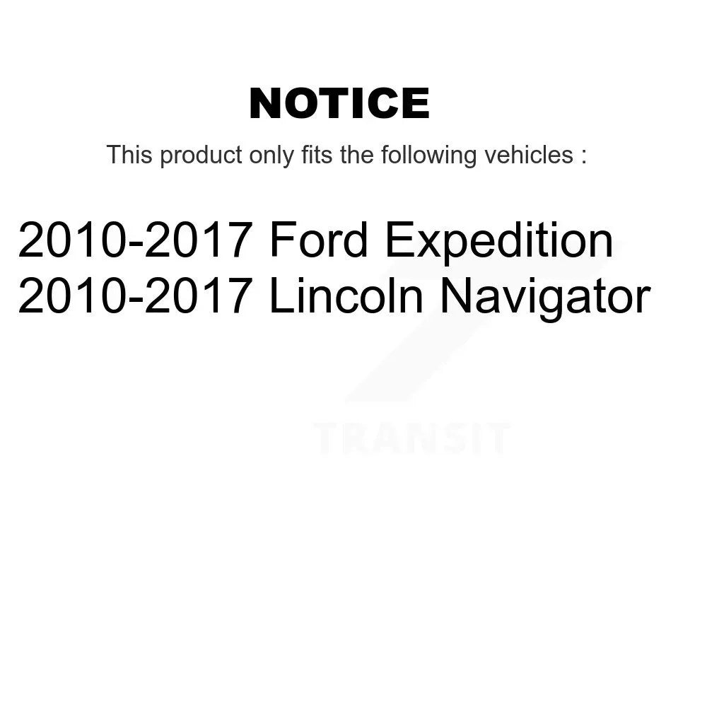 Transit Auto Front Rear Disc Brake Caliper Coated Rotors And Semi-Metallic Pads Kit (10Pc) For 2010-2017  Expedition Lincoln Navigator KCG-102718N