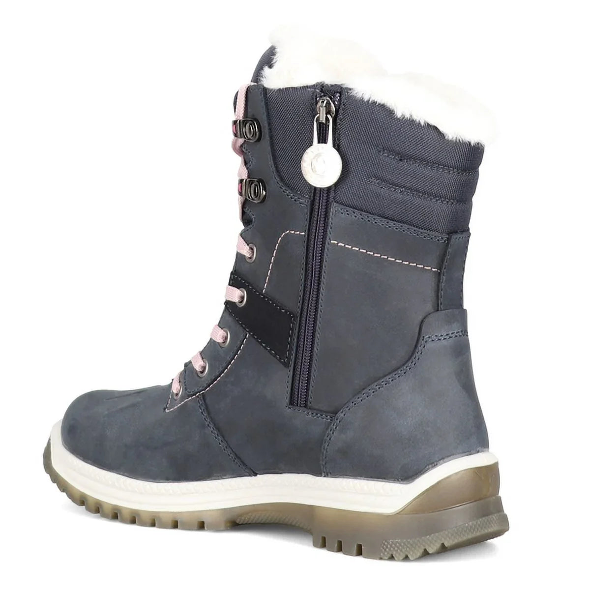 Santana Canada Women's May Waterproof Non-Slip Outsoles Side-Zip Round Toe Boots, Night/Peony, Size 7 (M)
