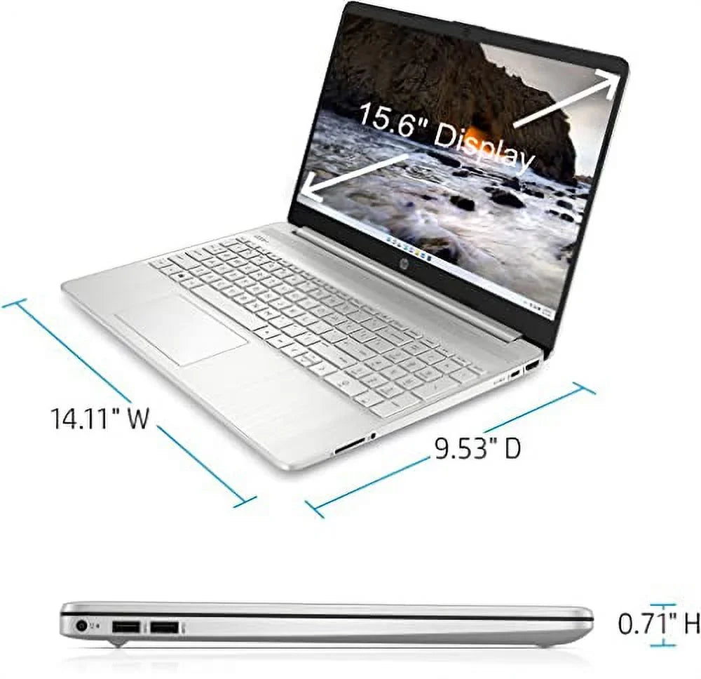 2023 Newest Laptop, 15.6" Touchscreen Display,  Core i3-1115G4 Processor, 32GB RAM, 1TB SSD,  Iris Xe Graphics, Wi-Fi, Bluetooth, Webcam, Windows 11 Home in S Mode, Natural Silver