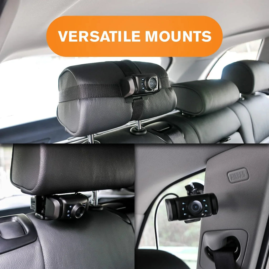 Yada , Car Portable Baby Monitor with Night Vision Cam, Wireless Transmission, Universally suitable, 4.3 Digital Display, Mounts onto Headrest and/or Windshield