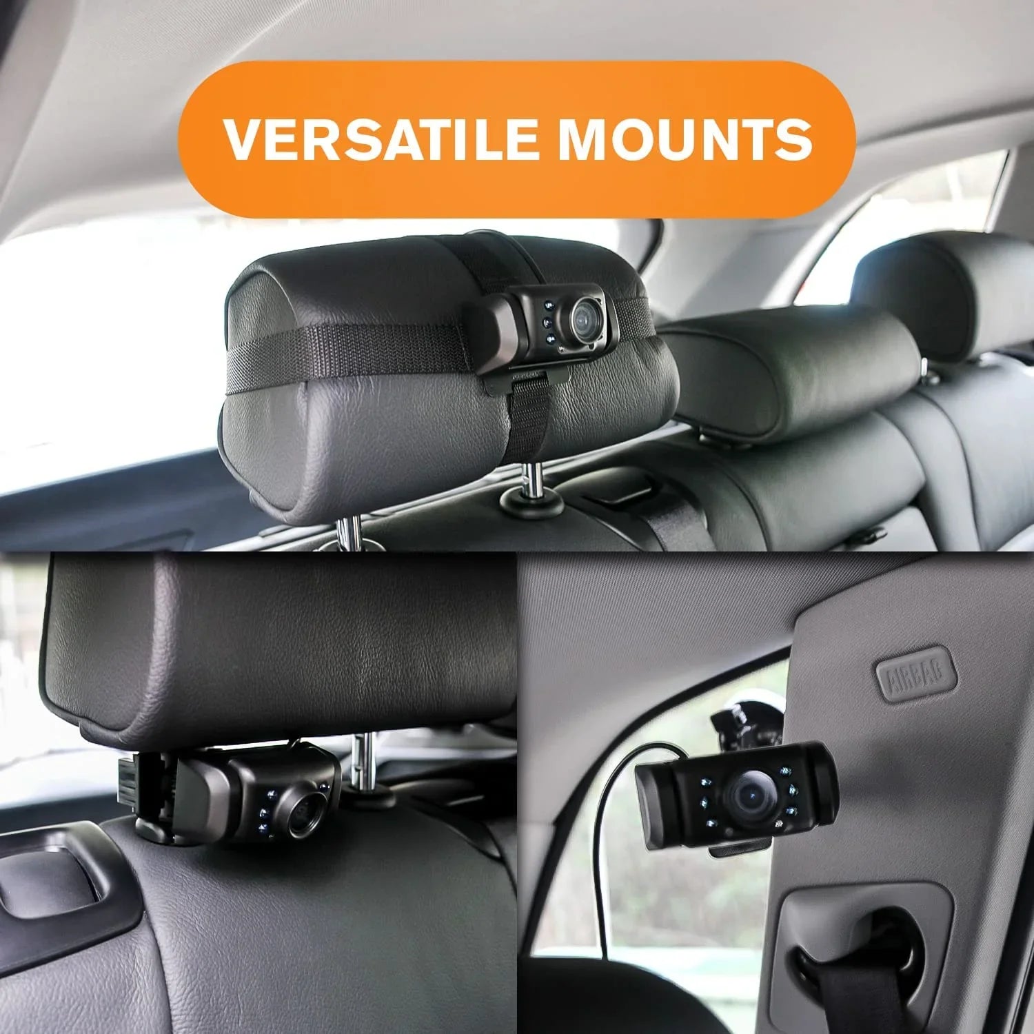 Yada , Car Portable Baby Monitor with Night Vision Cam, Wireless Transmission, Universally suitable, 4.3 Digital Display, Mounts onto Headrest and/or Windshield