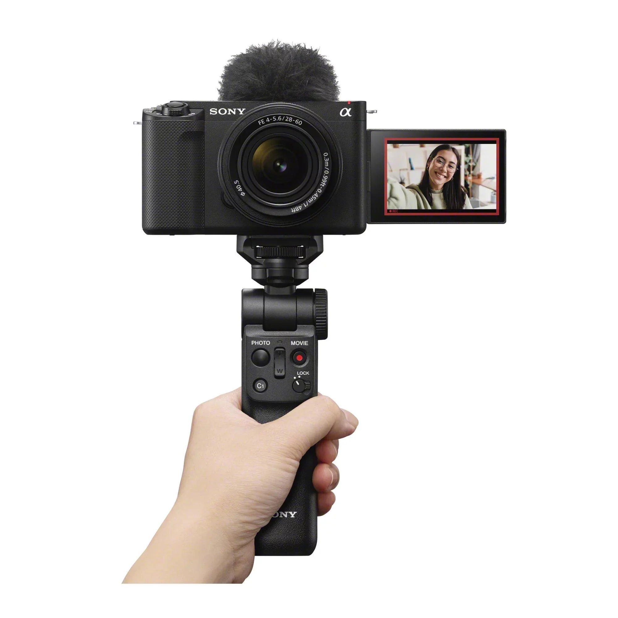Alpha ZV-E1 Mirrorless Camera with 50mm Lens, Grip, and Mic (Black) Kit
