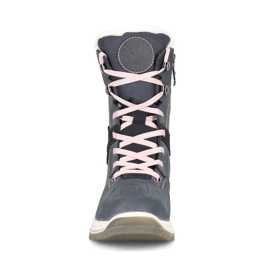 Santana Canada Women's May Waterproof Non-Slip Outsoles Side-Zip Round Toe Boots, Night/Peony, Size 7 (M)