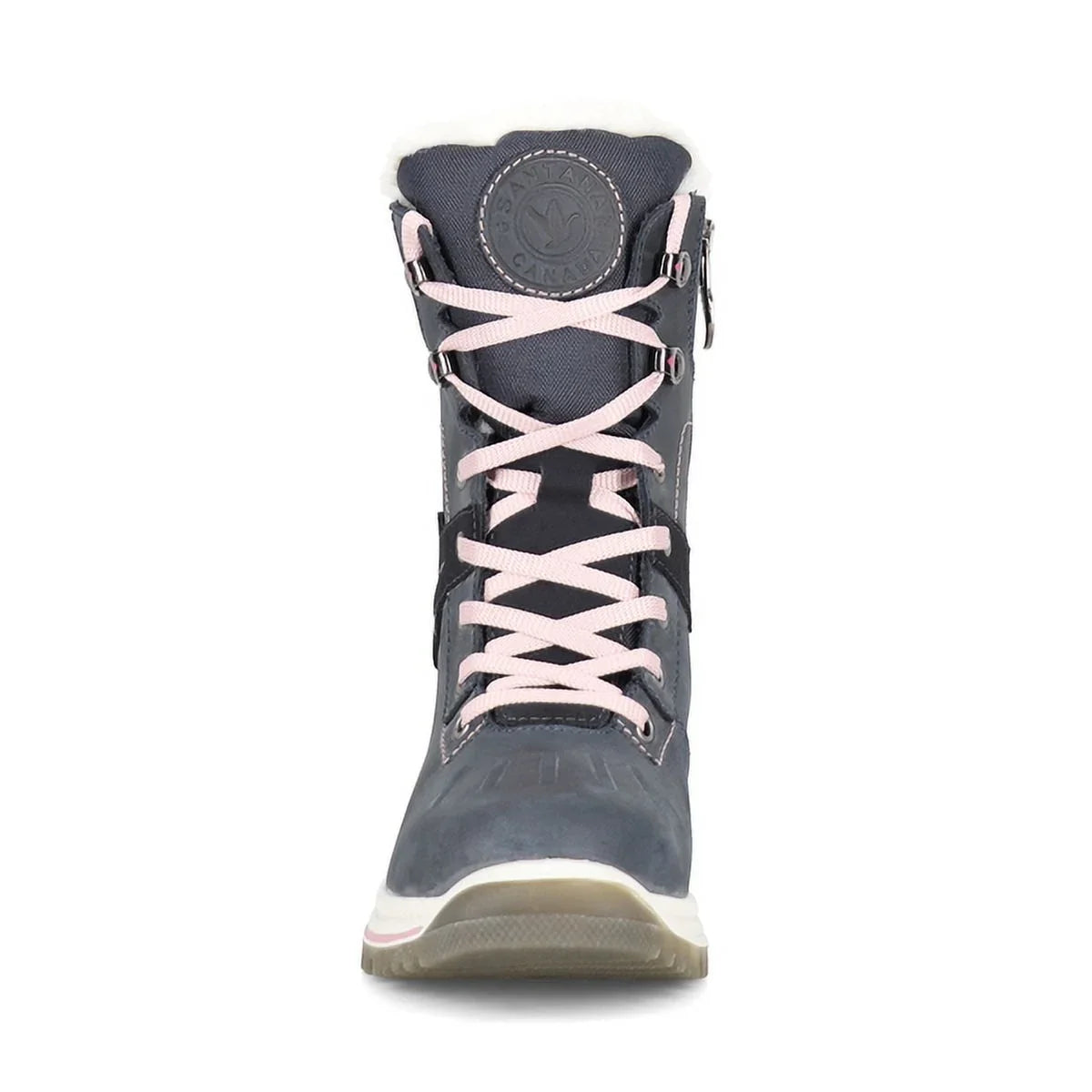 Santana Canada Women's May Waterproof Non-Slip Outsoles Side-Zip Round Toe Boots, Night/Peony, Size 7 (M)