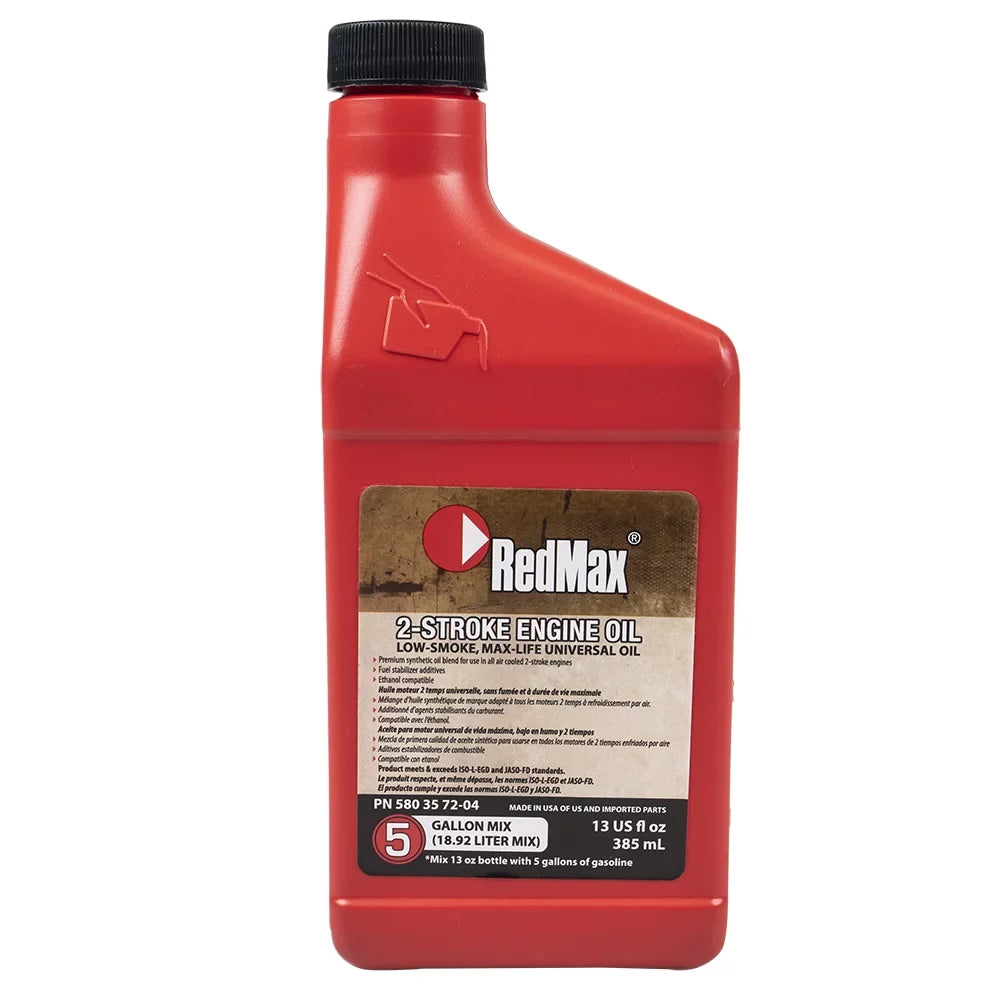 12pk 13oz Bottles RedMax Synthetic 2 Stroke Cycle Oil w/ Fuel Stabilizer 50:1
