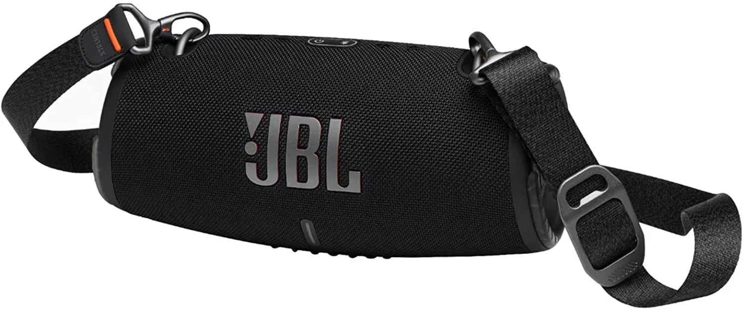 JBL Xtreme 3 - Portable Bluetooth Speaker Bundle with Silicone Carrying Sleeve shield (Black w/Red Sleeve)