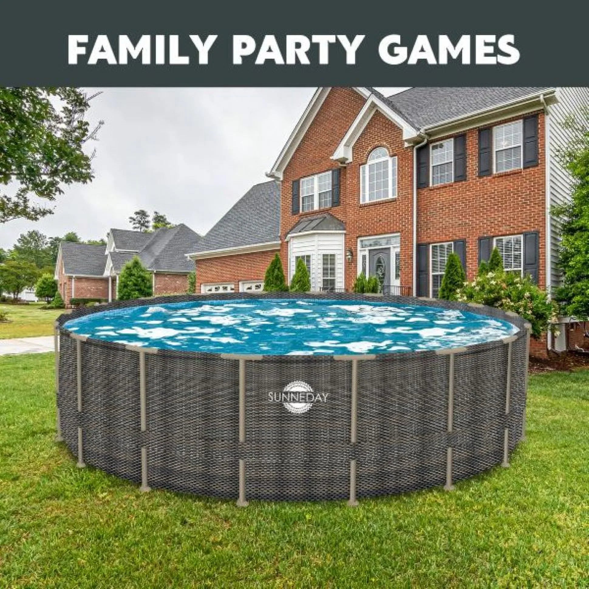 Round x 52 in.. Sunneday Oasis Rattan Soft-Sided Pool 24 ft