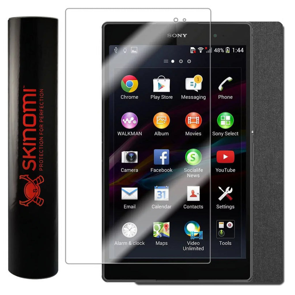 Skinomi Brushed Steel Skin & Screen Protector for  Xperia Z3 Tablet Compact