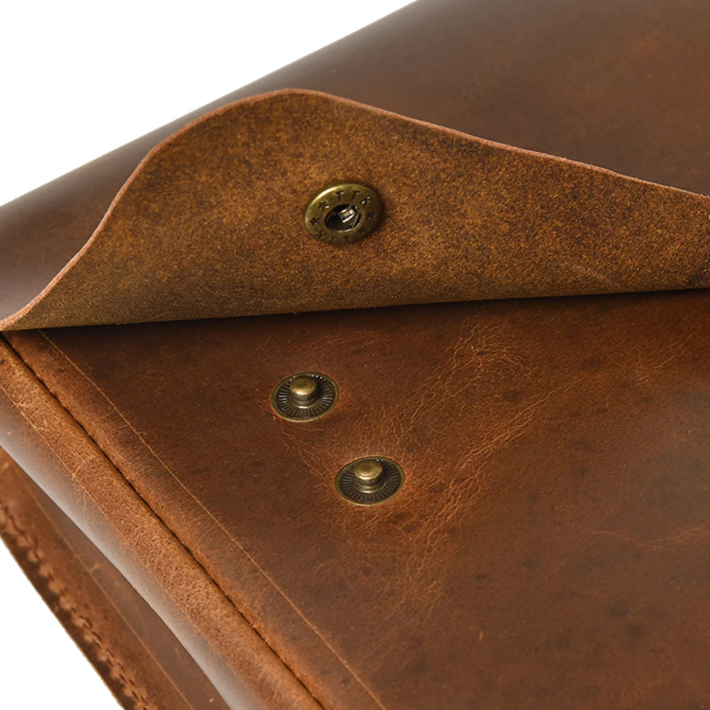 Top Grain Leather Portfolio Envelope Document File Folder MacBook Holder Sleeve Case Folio