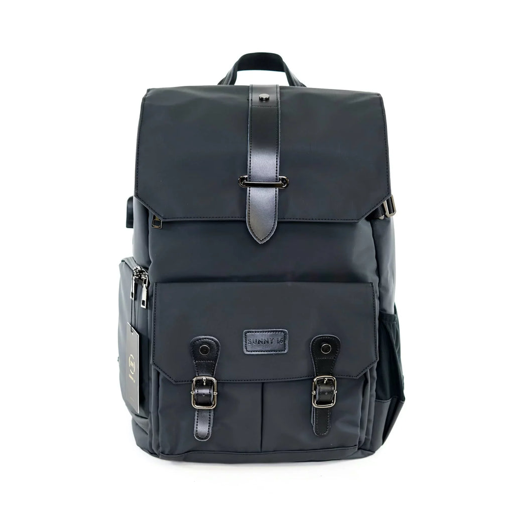 Sunny 16 Voyager Anti-Theft DSLR Digital Travel Camera Backpack Case with Adjustable Dividers and Side Access Zipper Pocket for Men Women- Works with , ,  and More (Tarpaulin, Black)