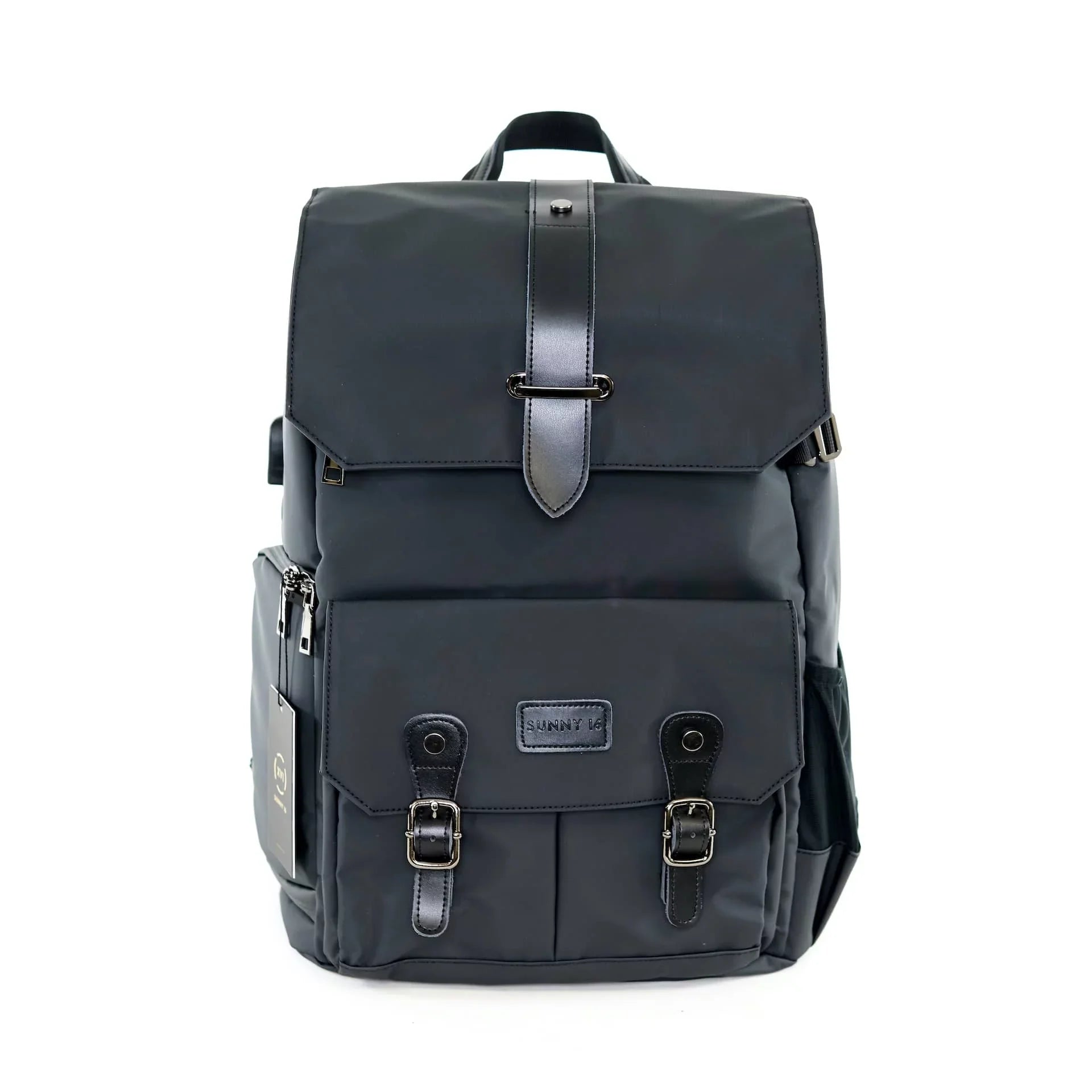 Sunny 16 Voyager Anti-Theft DSLR Digital Travel Camera Backpack Case with Adjustable Dividers and Side Access Zipper Pocket for Men Women- Works with , ,  and More (Tarpaulin, Black)