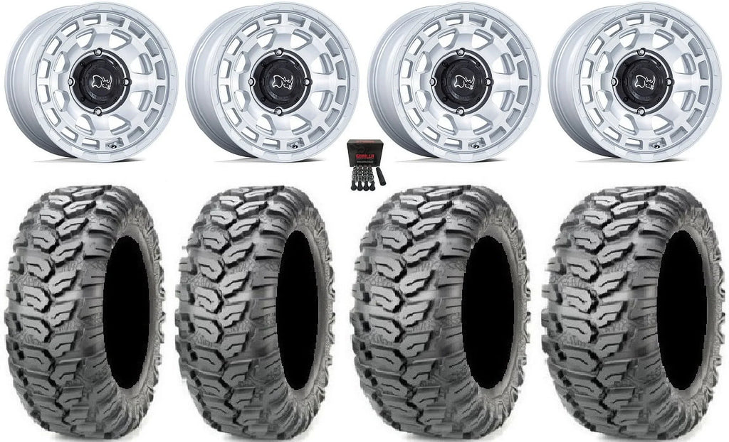 Black Rhino Chamber 14" Wheels Si 26" Ceros Tires Kawasaki Mule Pro FXT