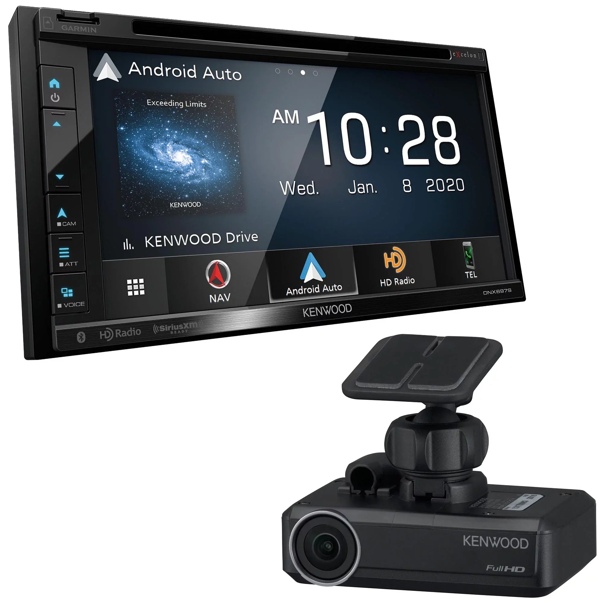 Kenwood DNX697S Navigation Receiver matching With  CarPlay & Android Auto with a Kenwood DRV-N520 Drive Recorder