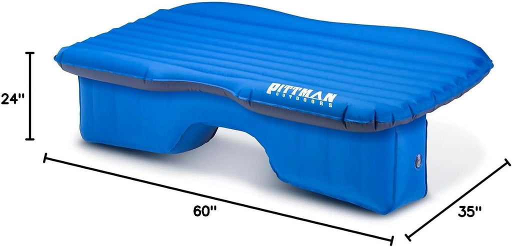 Pittman Outdoors PPI-BLU-TRKMAT Inflatable Fabric Rear Seat Truck Air Bed Mattress | 5 Feet In Length | Fits Full-Sized Trucks And 's, Blue
