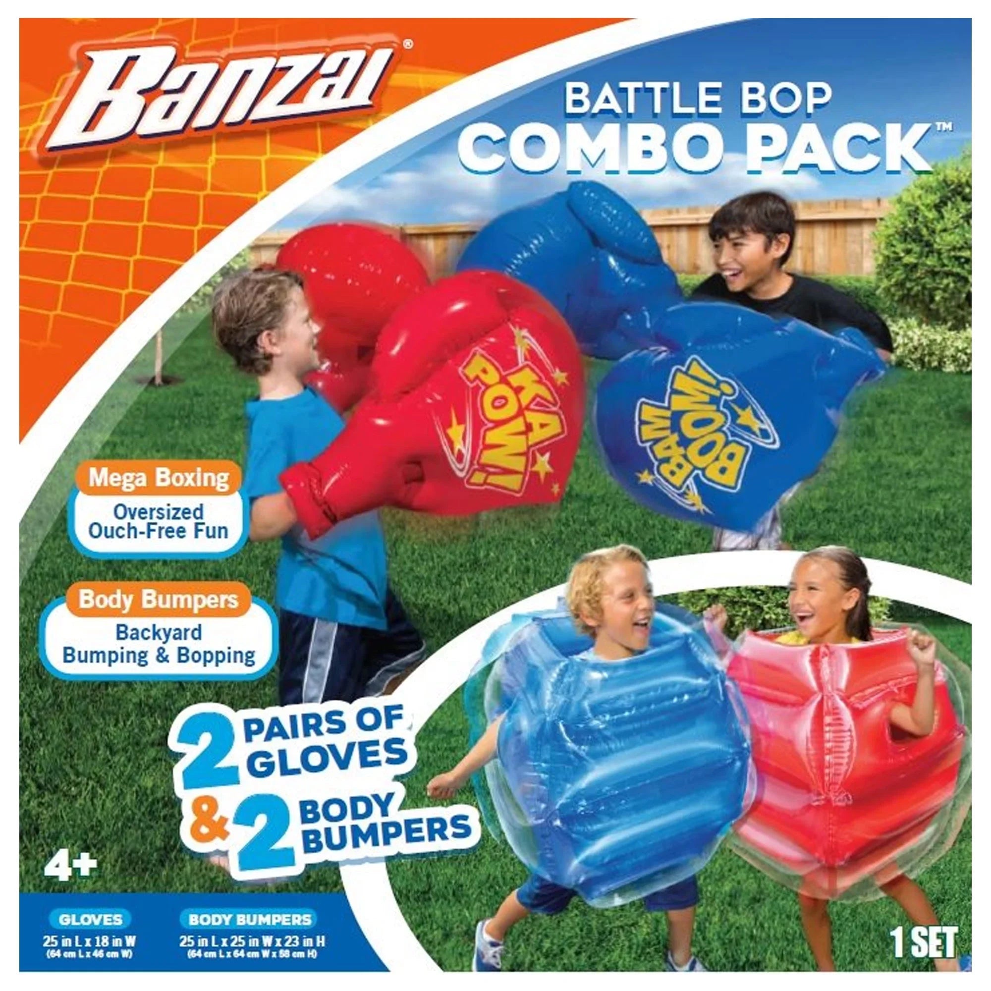 Banzai Battle Bop Pack Gloves & Bumpers and Cyclone Splash Inflatable Pool