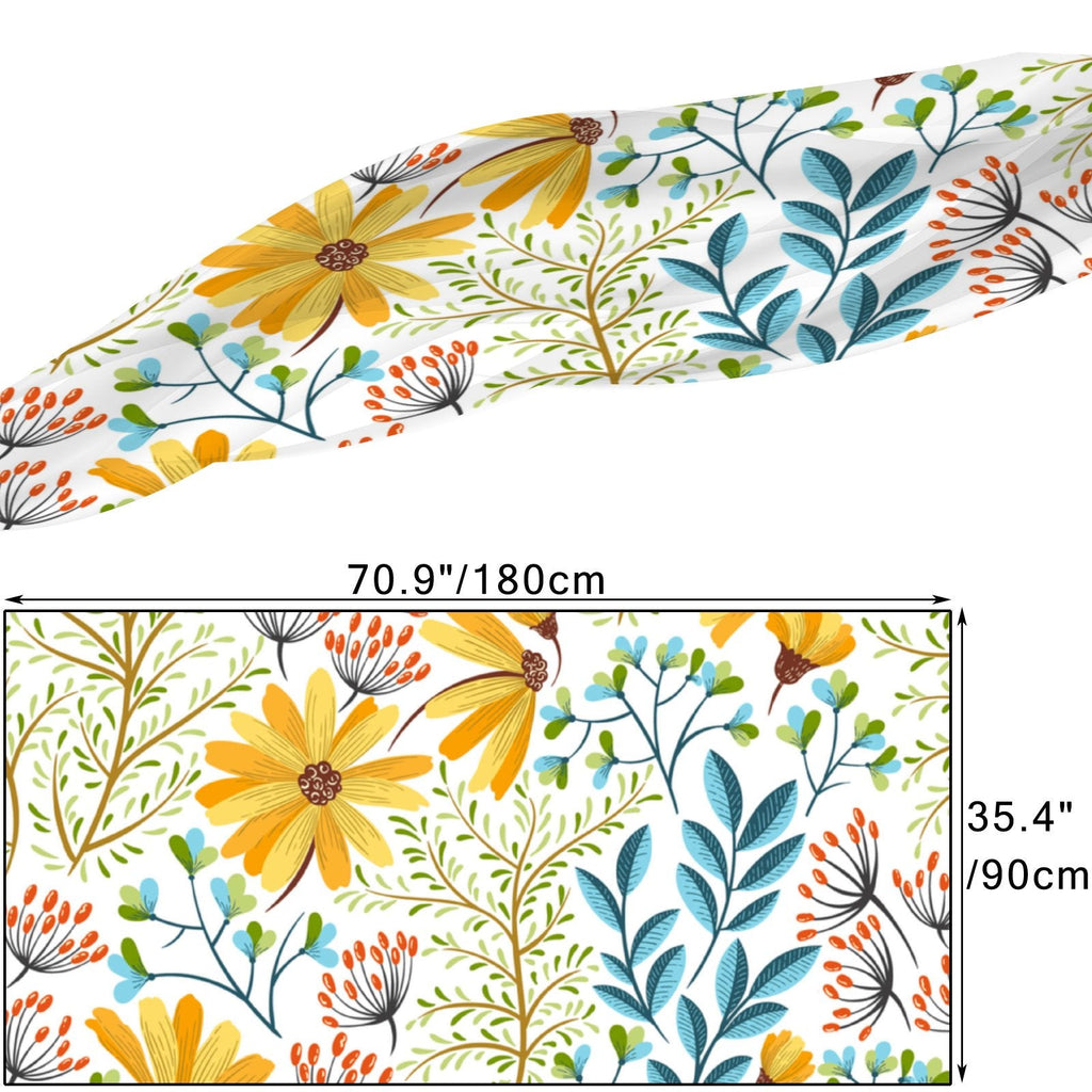 FREEAMG Colorful Floral Silk Long Scarf for Women Large Oblong Sunscreen Shawls Wraps Neck Headscarf Hair Wraps Gift Packed