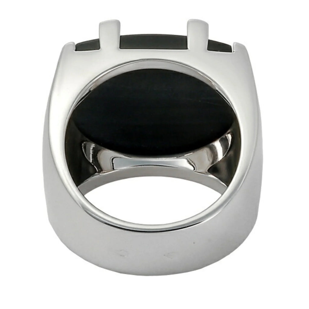 Pre-Owned Cartier Kiss of the Dragon Tiger Eye K18WG White Gold Ring (Good)