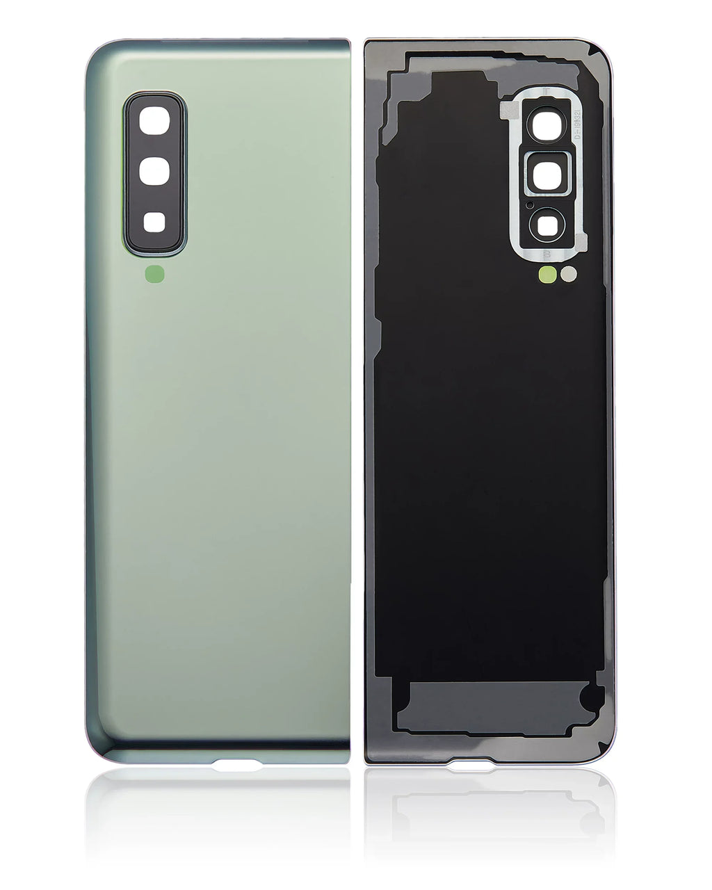 Replacement Back shield Glass With Camera Lens appropriate For  Galaxy Fold 4G (F900) (Aftermarket Plus) (Space Silver)