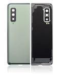 Replacement Back shield Glass With Camera Lens appropriate For  Galaxy Fold 4G (F900) (Aftermarket Plus) (Space Silver)