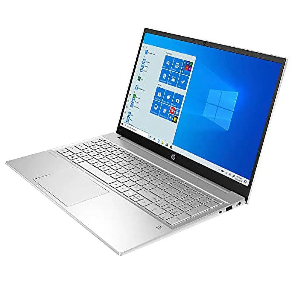 2021  Pavilion 15.6in FHD Touchscreen Laptop 11th Gen 4-Core  i5-1135G7 16GB DDR4 512GB NVMe SSD Iris Xe Graphics Backlit Keyboard Windows 10 Home w/ RATZK 32GB USB Natural Silver 15-EG0053CL
