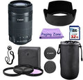 For EOS 6D, 70D, 5D MK II III, Rebel T3, T3i, T4i, T5, T5i SL1.. PagingZone Deluxe Kit Includes, 3Piece Filter Set + Lens Case + Lens Hood + 32GB Class 10 Card.  EF-S 55-250mm IS STM Camera Lens