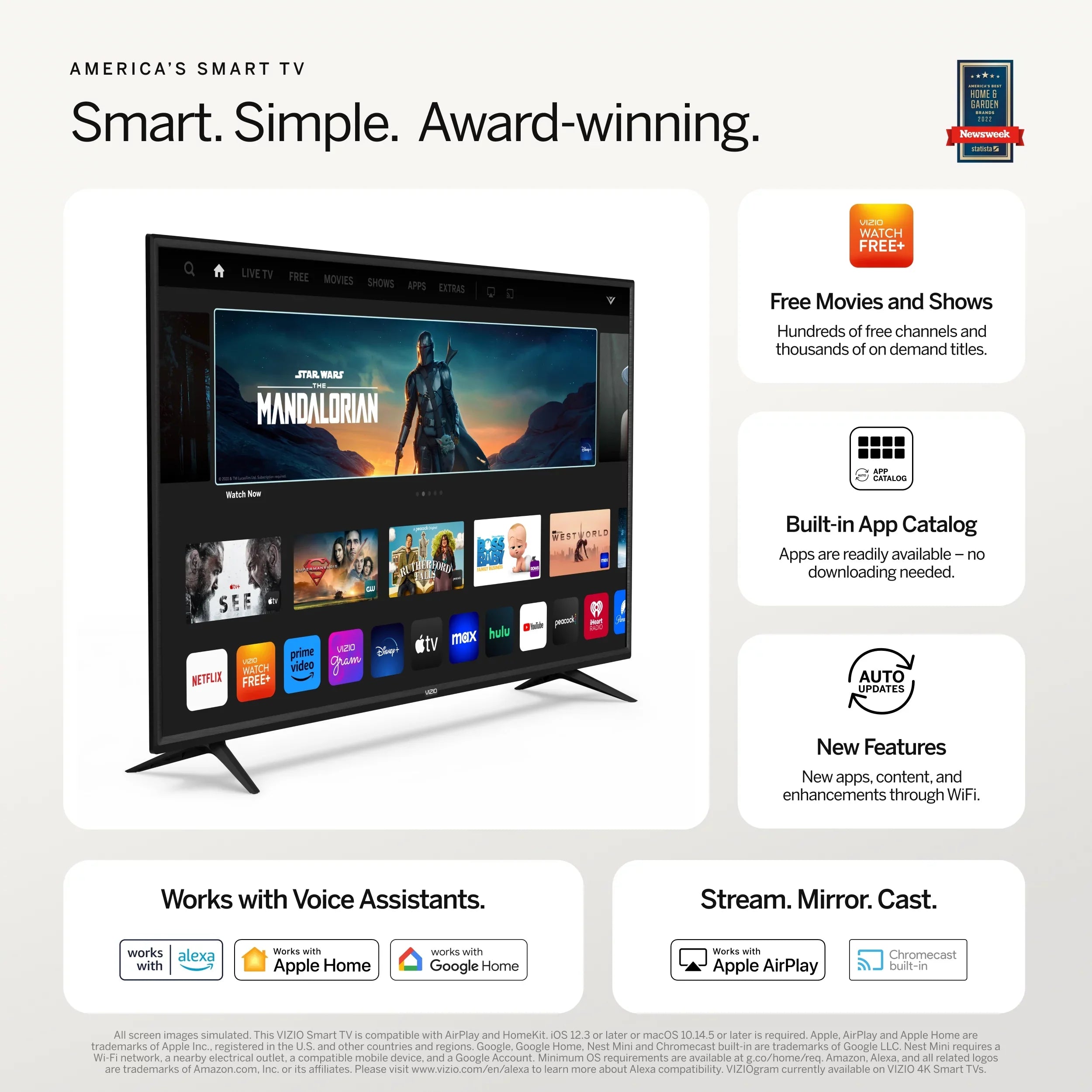 VIZIO OLED 65" Class 4K HDR SmartCast Smart TV OLED65-H1