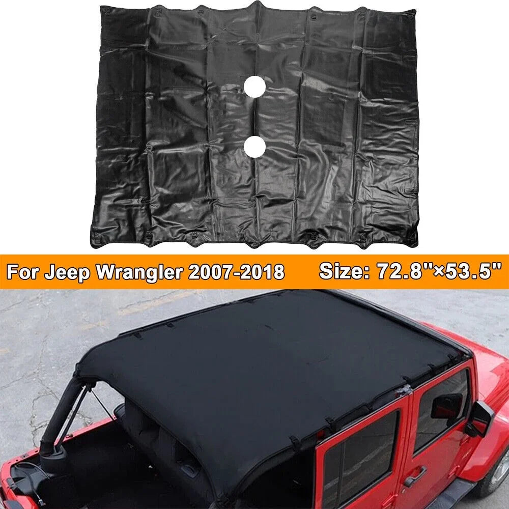 Leather Top Sunshade Protection Jeep Wrangler JK JKU 07-18 NEW Ultimate Sun Protection Easy Installation