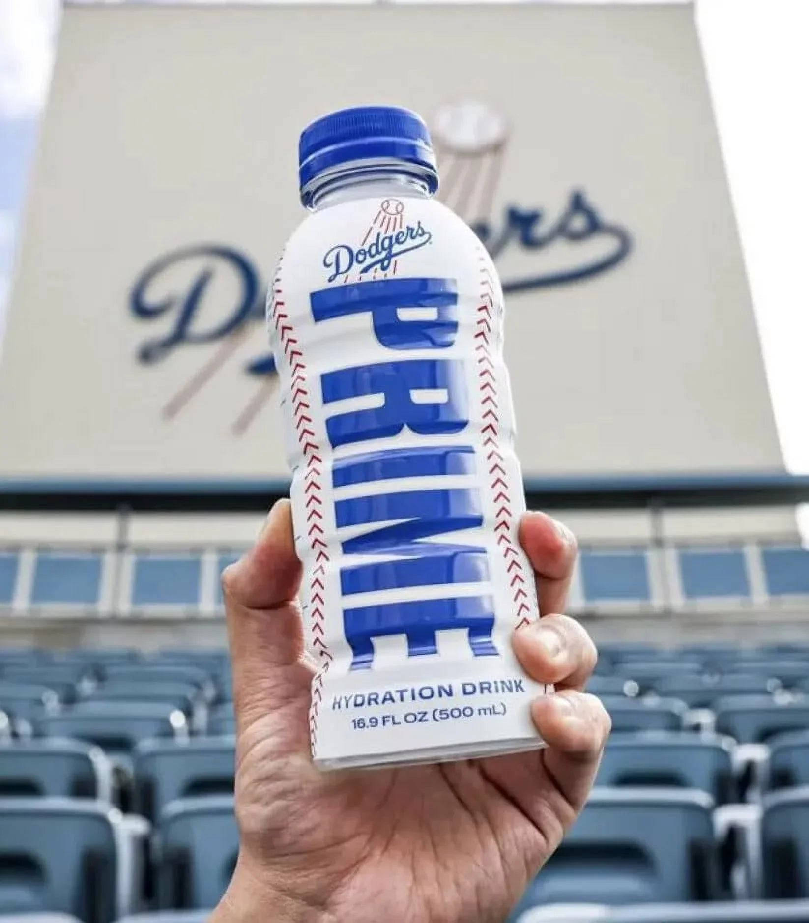 PRIME Dodgers Limited Edition | Sports Drinks | Electrolyte Enhanced for Ultimate Hydration | 250mg BCAAs | B Vitamins | Antioxidants | 2g Of Sugar | 16.9 Fluid Ounce | 12
