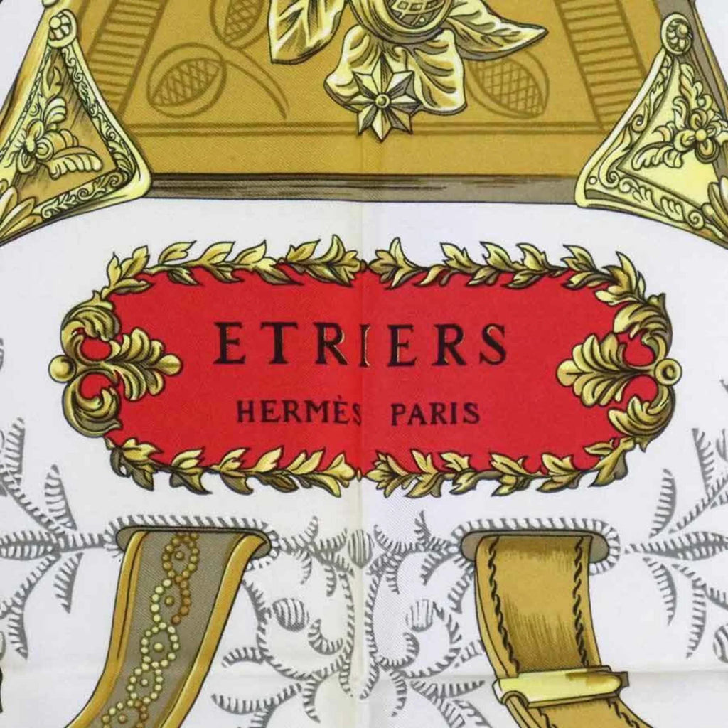 Pre-Owned HERMES Scarf Muffler Carre90 ETRIERS Silk Multicolor Ladies (Good)