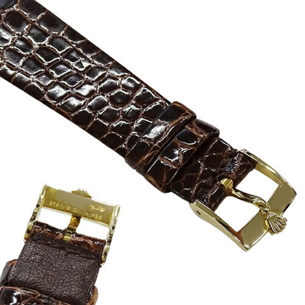 Authenticated Used Rolex ROLEX Cellini 3805 Cal.1600 watch men's hand winding 750YG leather gold brown polished