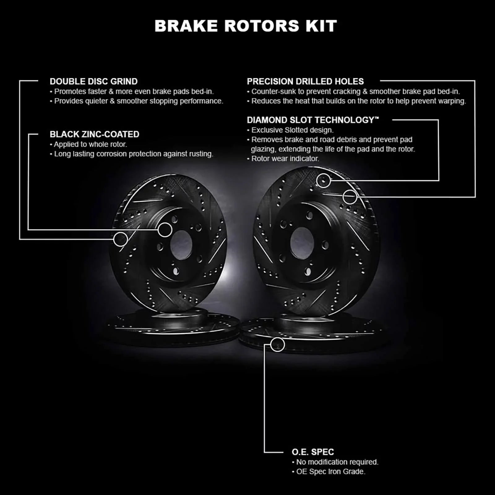 R1 Concepts Whpn2 42010 R1 Concepts Brake Rotor D/S Black Fits select: 2017-2022 JEEP COMPASS, 2015-2022 JEEP RENEGADE