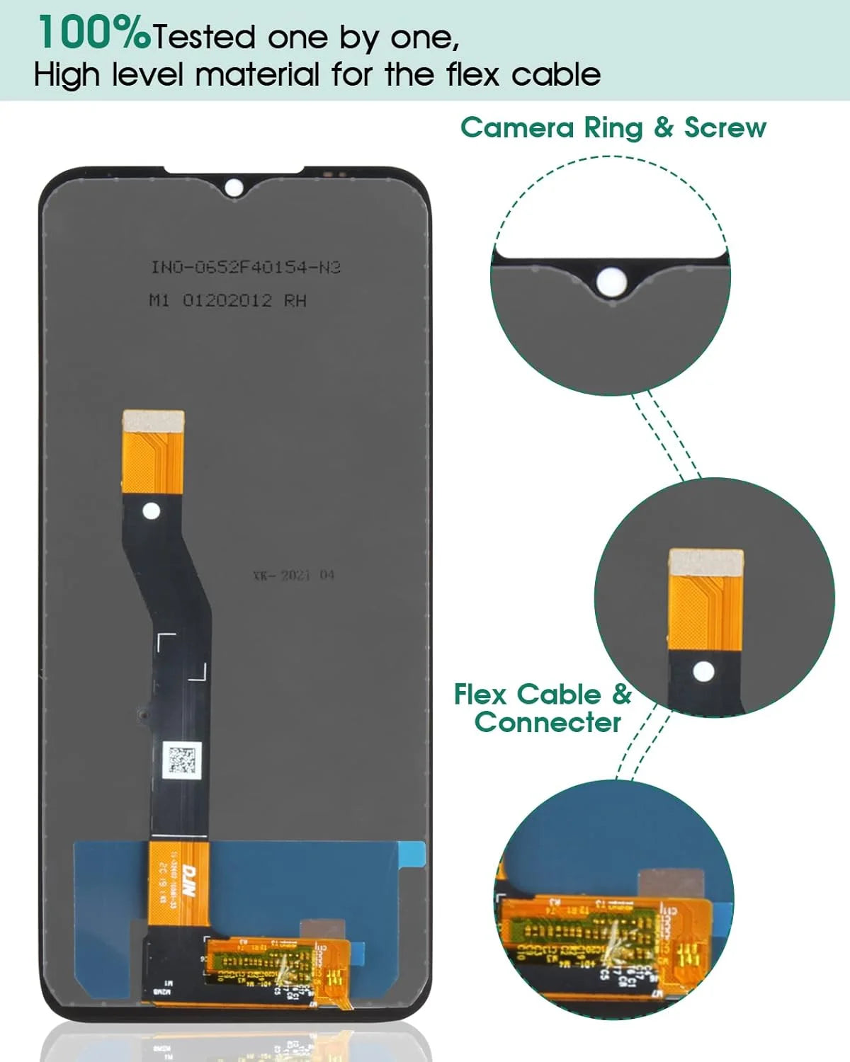 Screen Replacement for Motorola Moto G Play 2021 XT2093 XT2093-3 XT2093-6 XT2093-7 XT2093DL 6.5‘’ LCD Display Touch Digitizer Assembly Glass Repair(Black)
