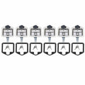 Set of 6 Folding T-handle Tool Box Lock RV Door Latch w/ 12 Keys Stainless Steel