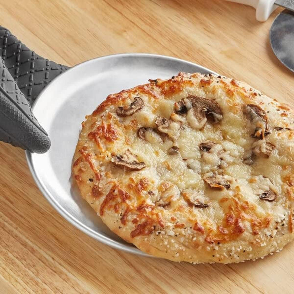 TrueCraftware- Set of 6 Aluminum 8” Pizza Tray Pan Coupe Style - Bakeware Round Pizza Pan Pizza Tray Baking Tray Round Baking Tray for Home Kitchen Pizzeria & Restaurants