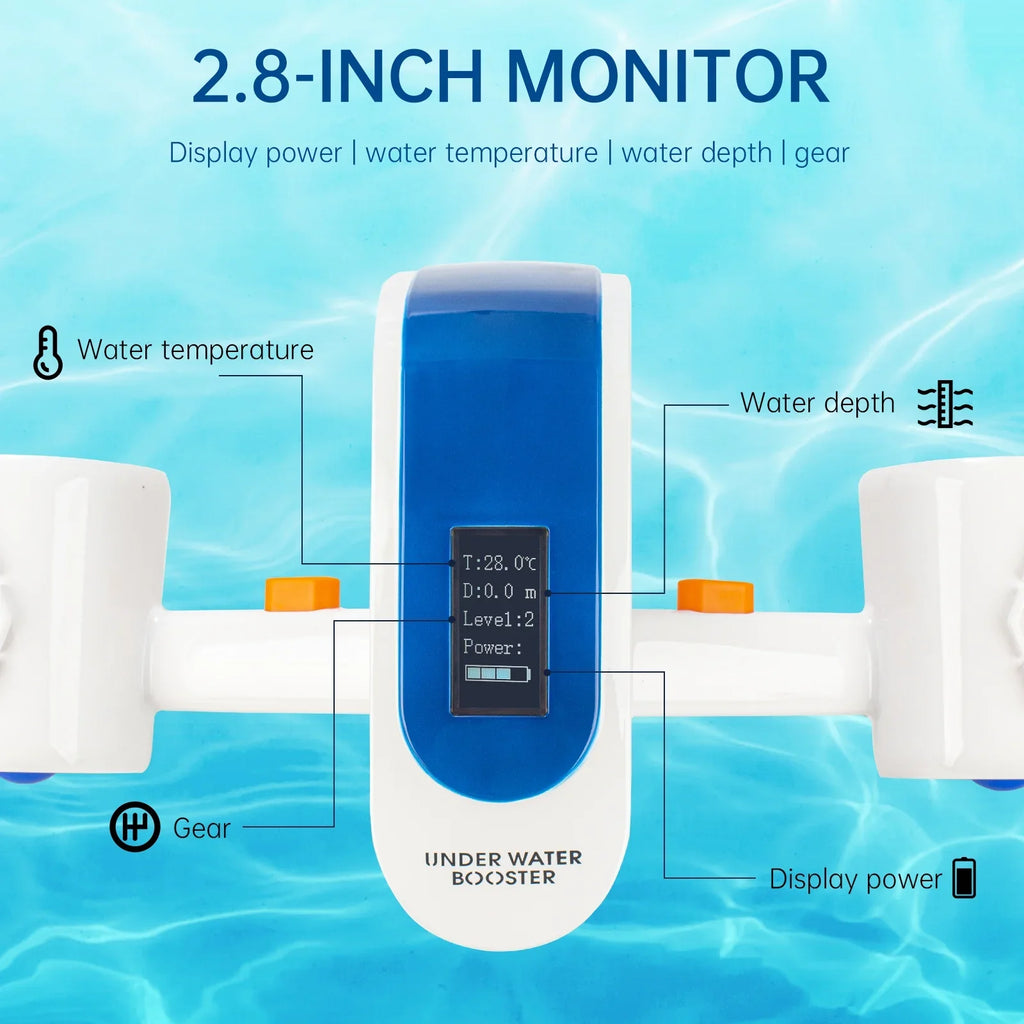 Aibecy Enhance Your Diving Adventures with Andoer Electric Underwater Sea liquid Propeller Booster - 2 Speed Levels