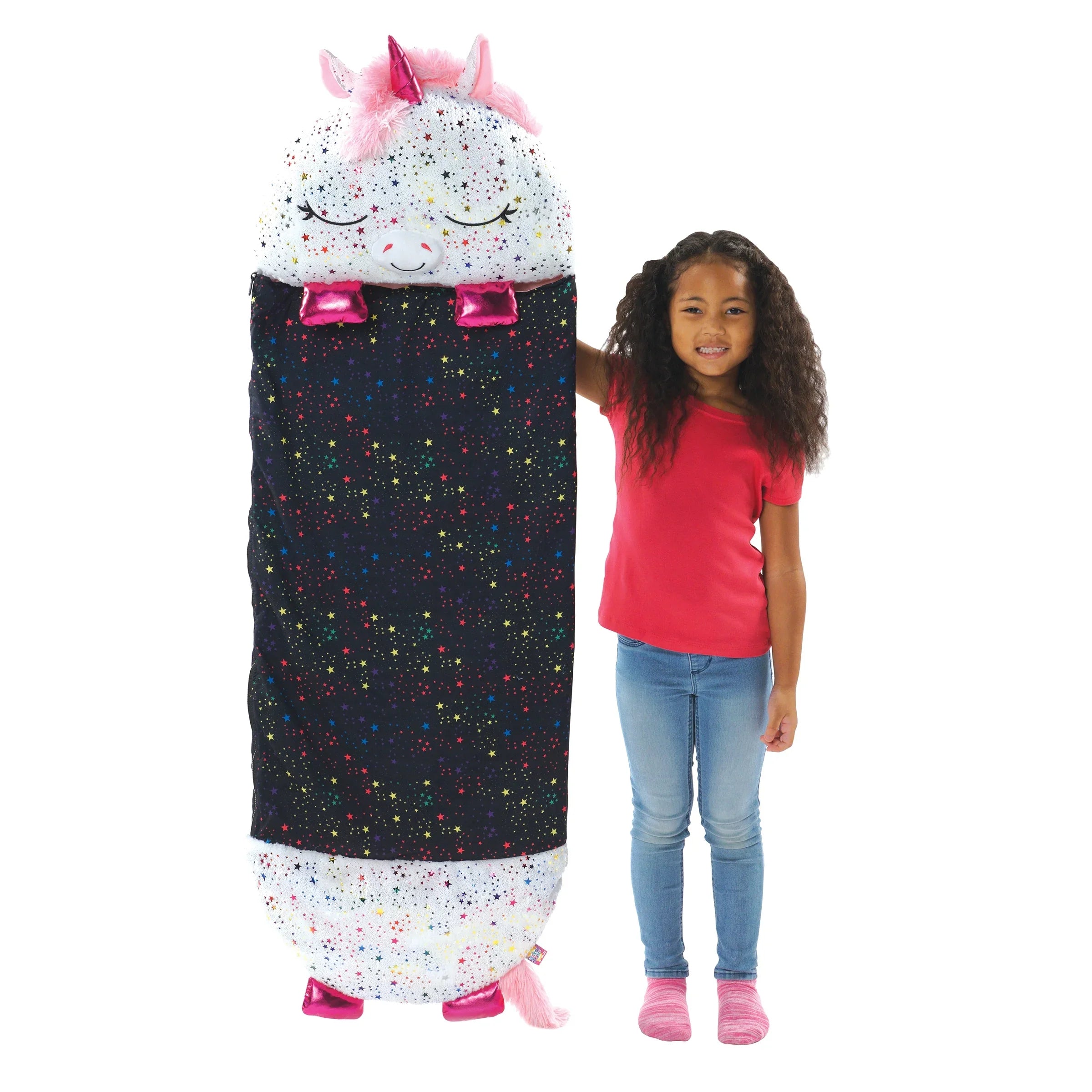 Happy Nappers Pillow Plush Toy and Sleeping Sack in One, Unicorn