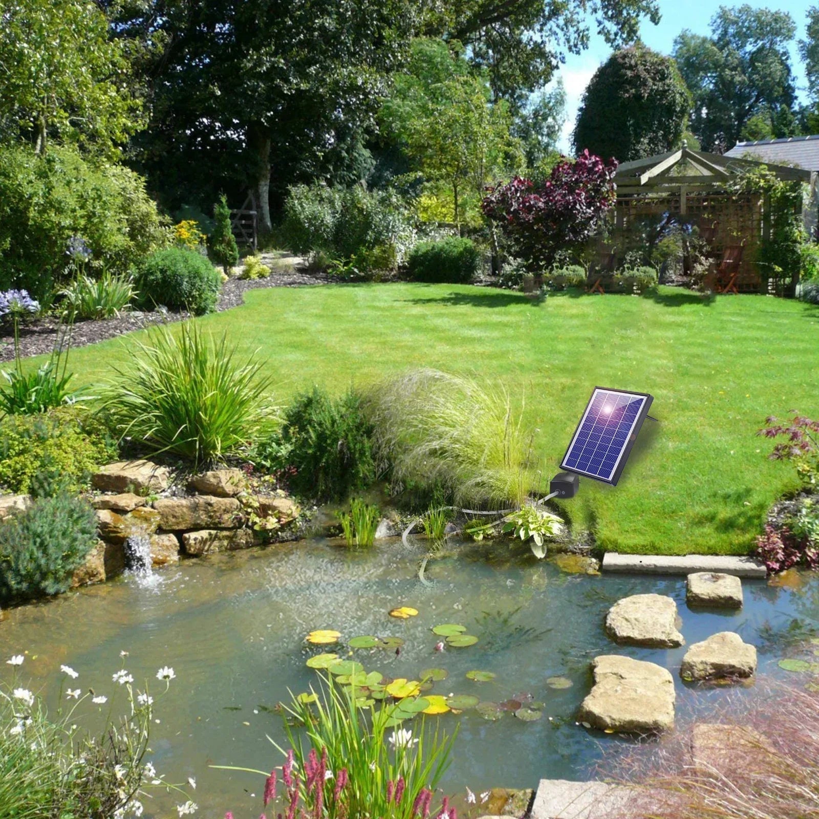 GoolRC Oxygenation pump, Pool Pond Aerator Air Pump Bubble Stones Fish Air Bubble Stones Solar Pump Fish Air Pump Aerator Fish6w 2 Air BubbleAerator Air Pump Aerator With Yaliya
