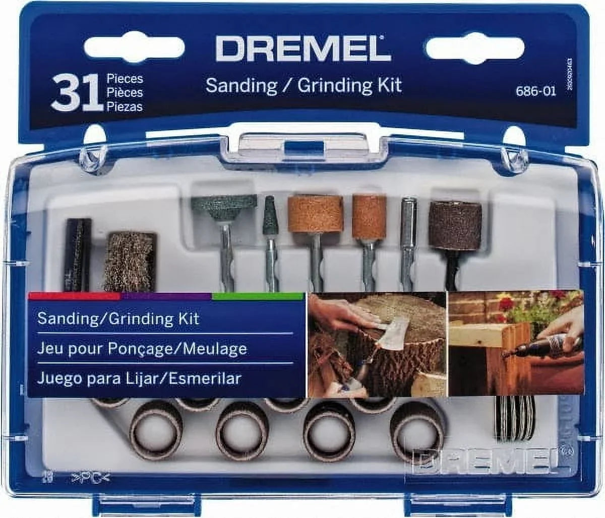 Dremel 686-01 Sanding/Grinding Rotary Tool Mini Accessory Kit